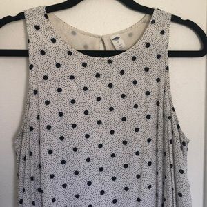 Black & white polka-dot dress